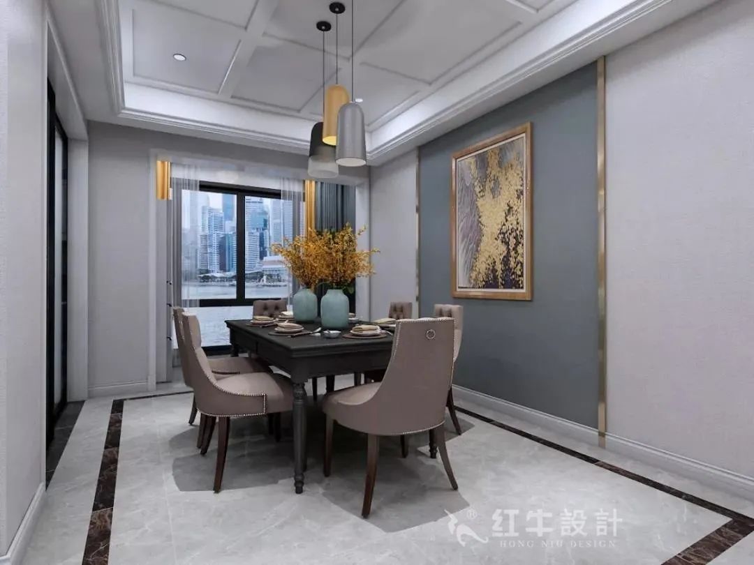 129㎡--保利国际社区户型解析04效果图欣赏_餐厅